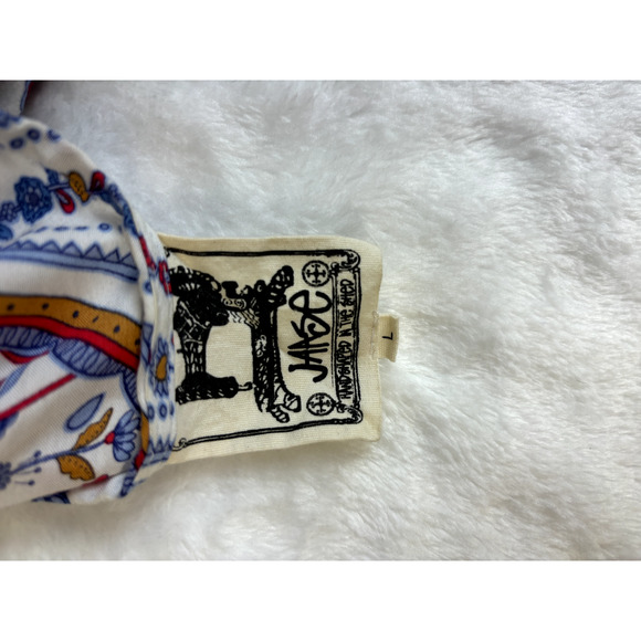 Jaase Dress LG Floral white Elastic Waist Ruffle Maxi Cottage Ruffle Vcay Flowy - Picture 3 of 6